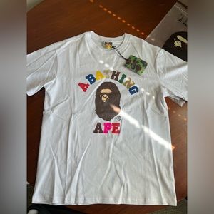BAPE Colors College Tee White Size L price $85